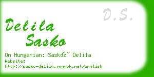 delila sasko business card